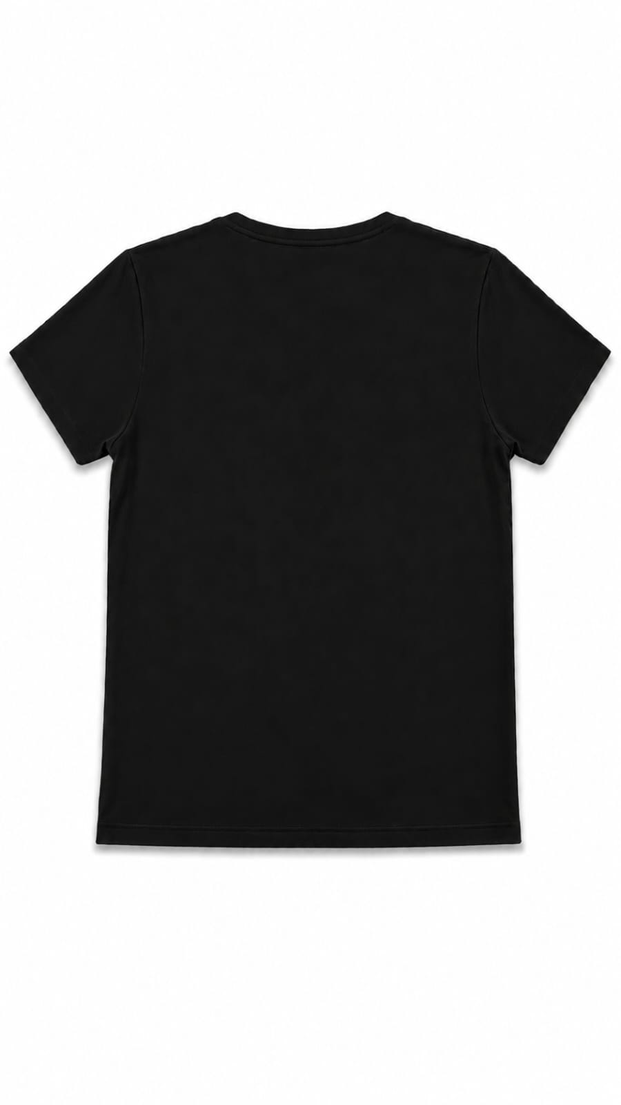 CAMISETA CUELLO REDONDO NEGRA