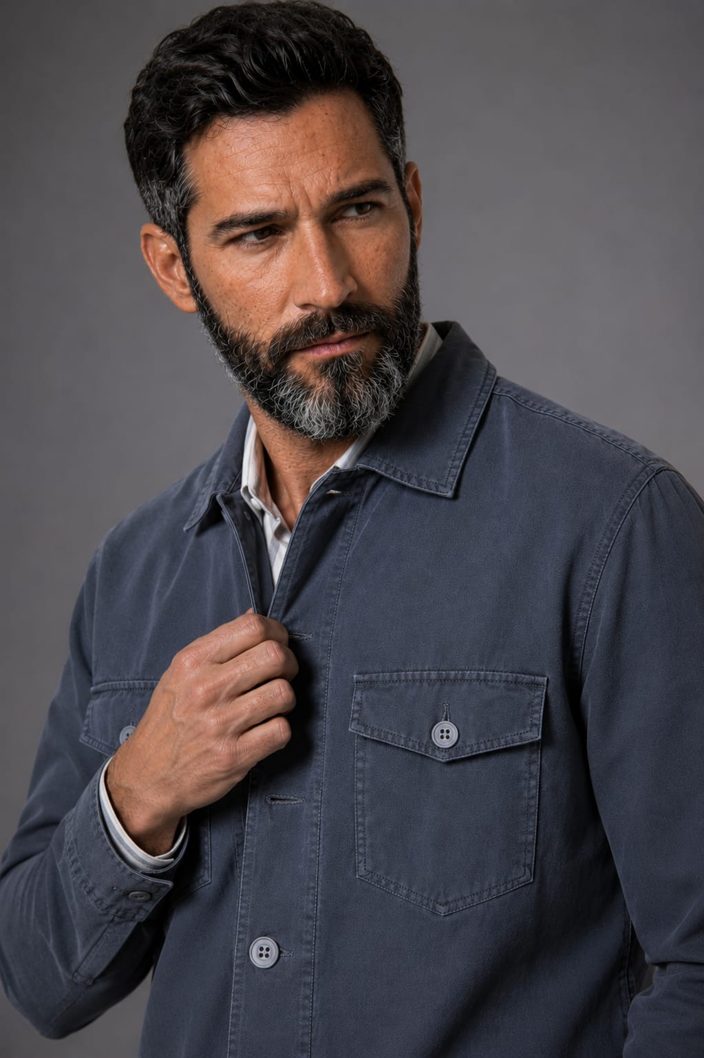 SOBRECAMISA AZUL DUSTY
