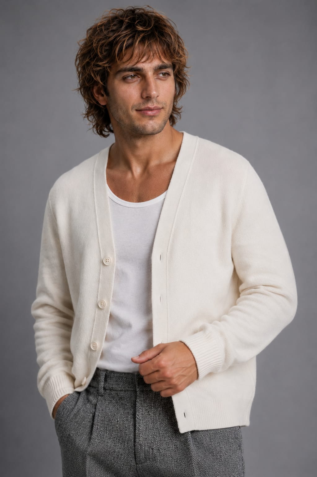 CARDIGAN MARFIL