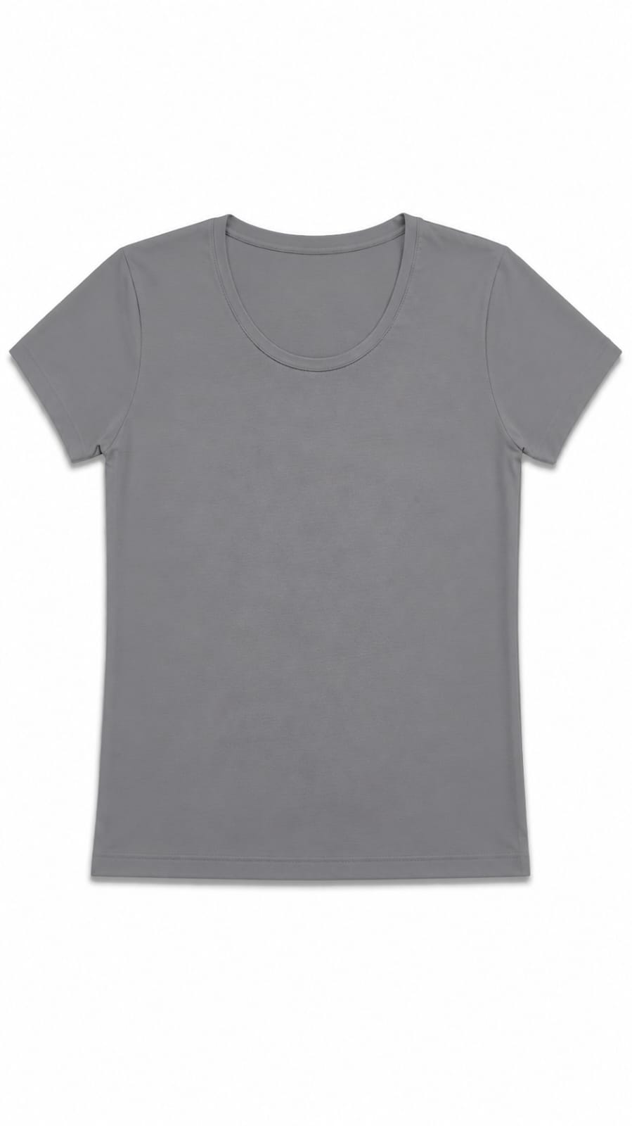 CAMISETA CUELLO REDONDO GRIS