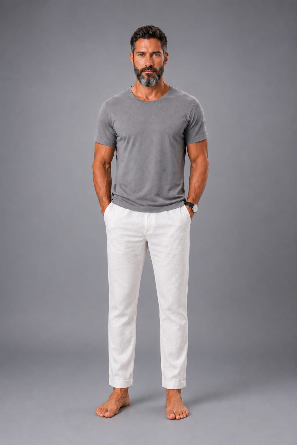 CAMISETA CUELLO REDONDO GRIS