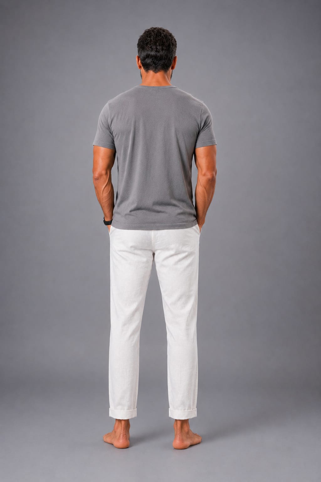 CAMISETA CUELLO REDONDO GRIS