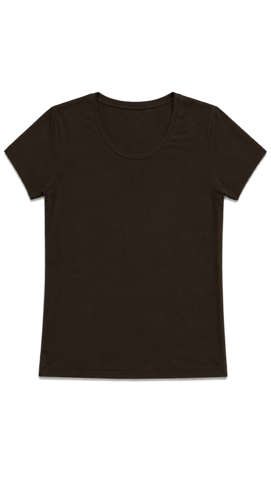 CAMISETA CUELLO REDONDO CHOCOLATE