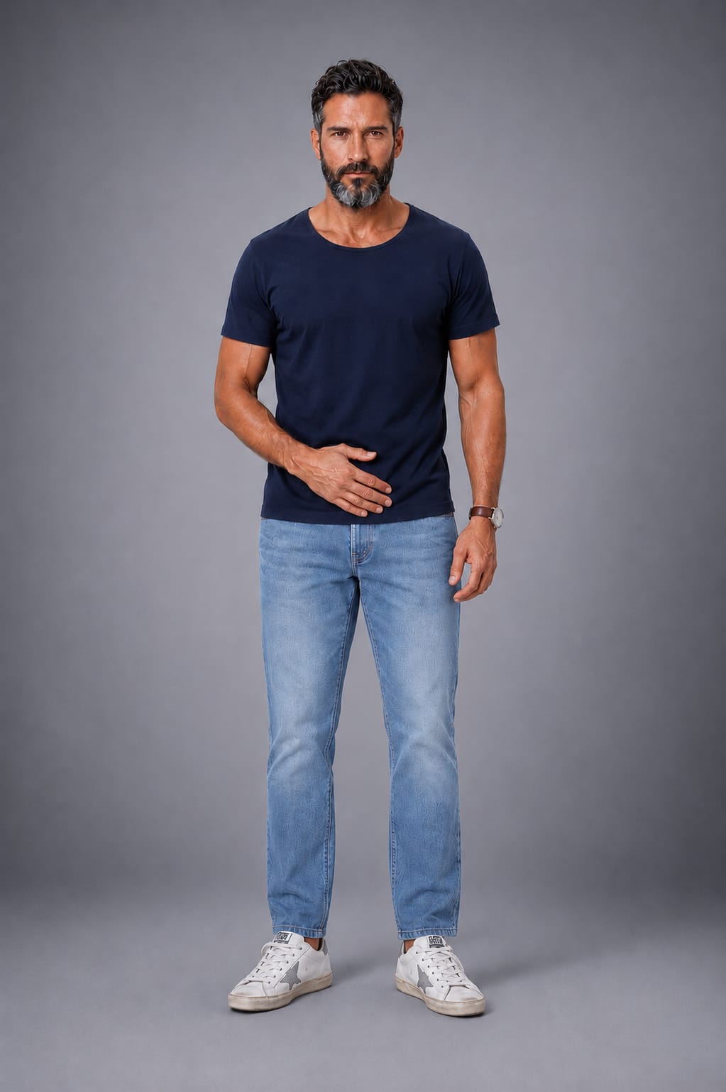 CAMISETA CUELLO REDONDO AZUL NAVY