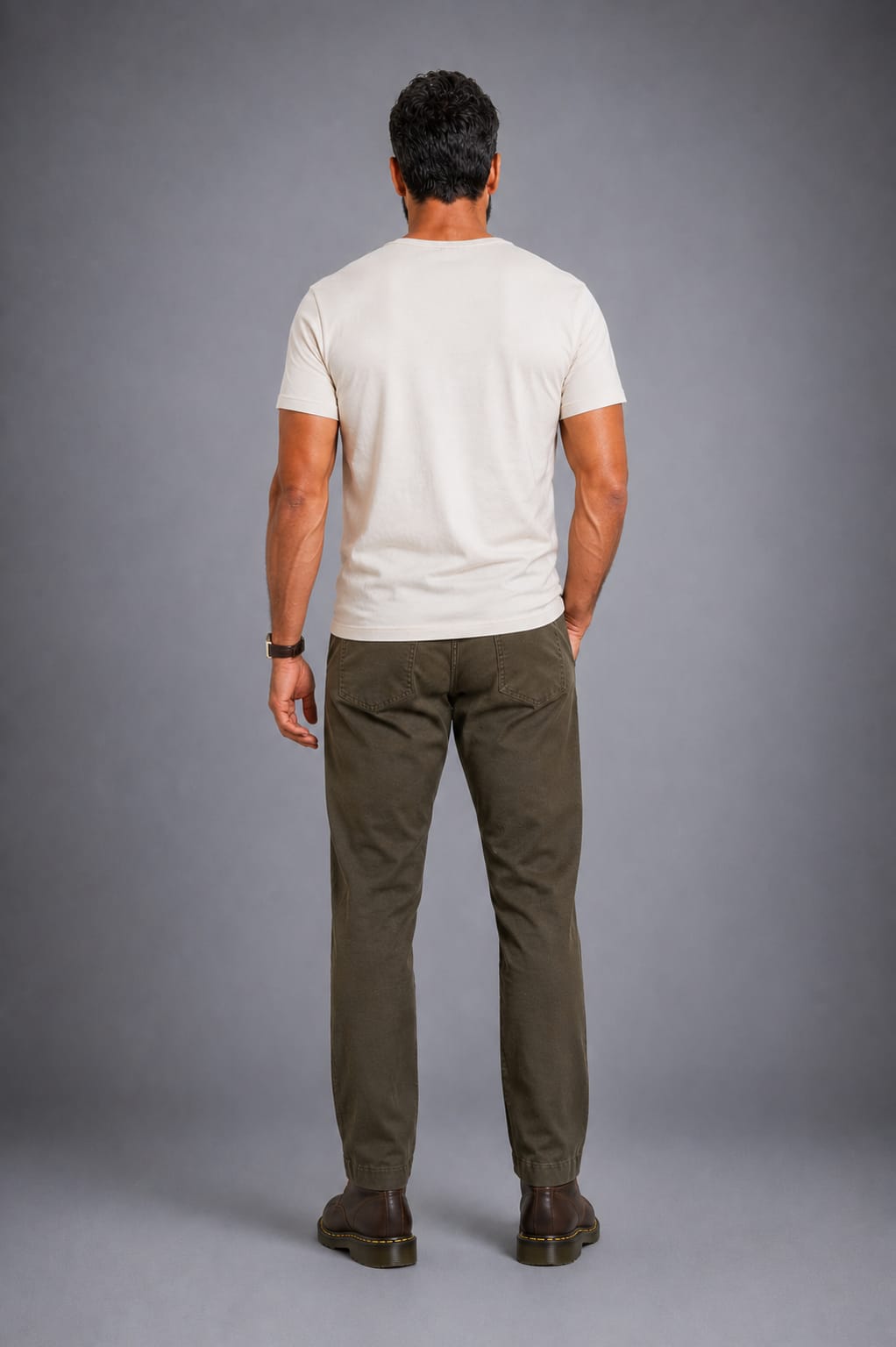 CAMISETA CUELLO REDONDO MARFIL