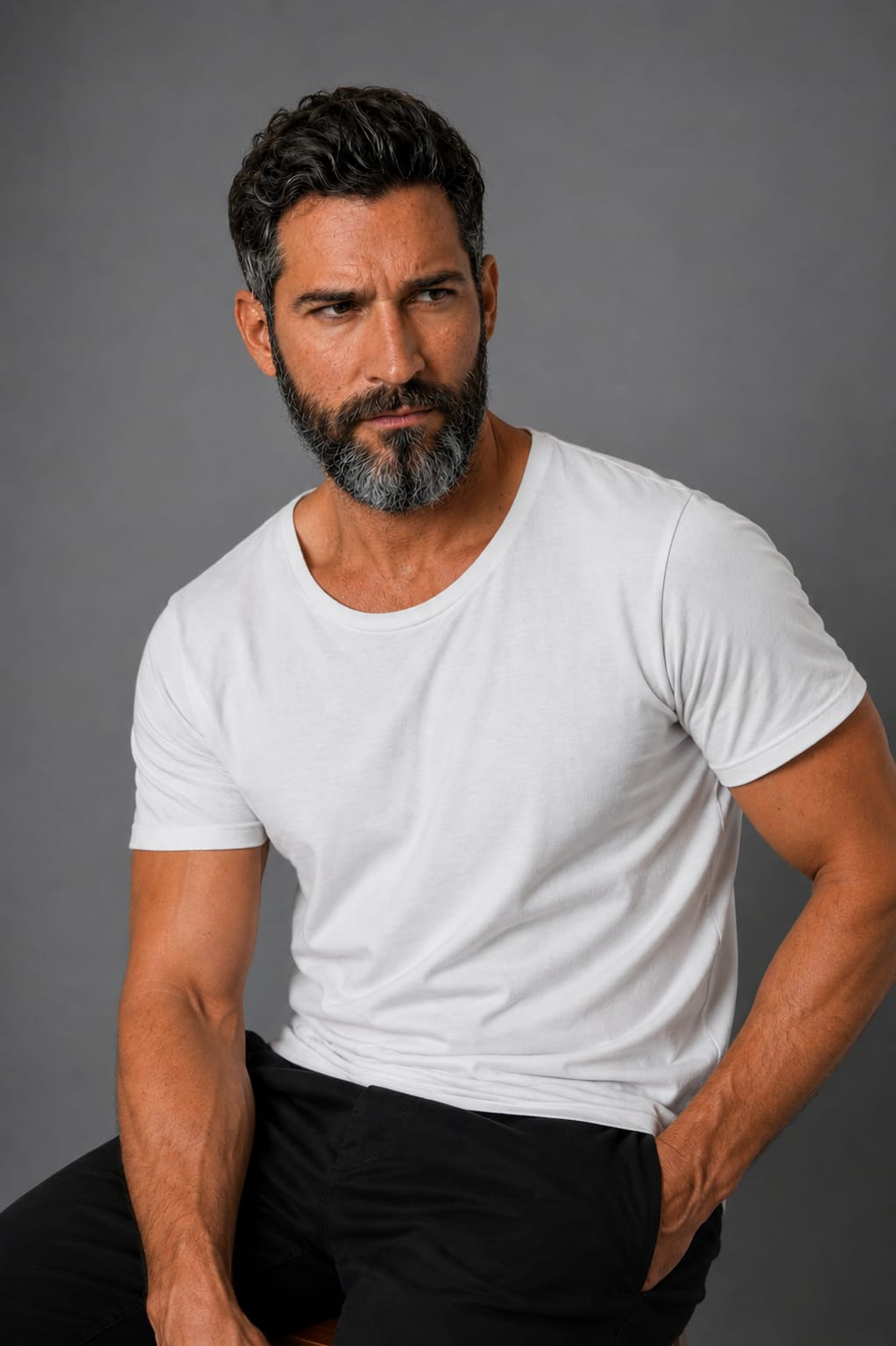 CAMISETA CUELLO REDONDO BLANCA