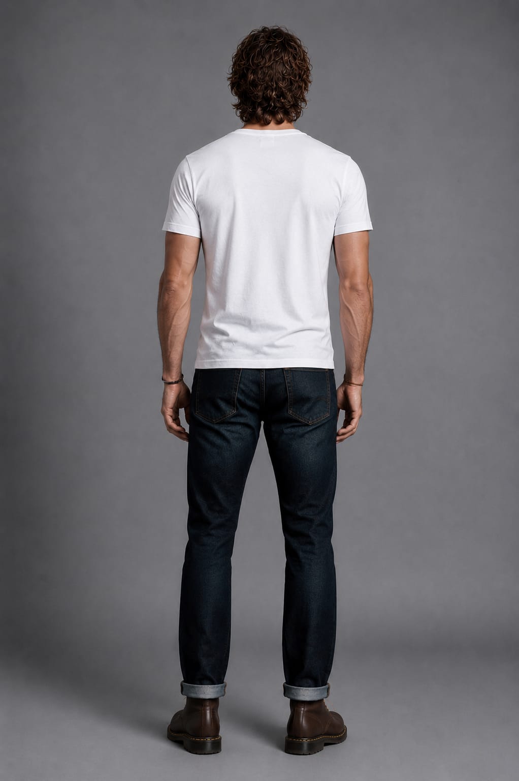 CAMISETA CUELLO EN V BLANCA
