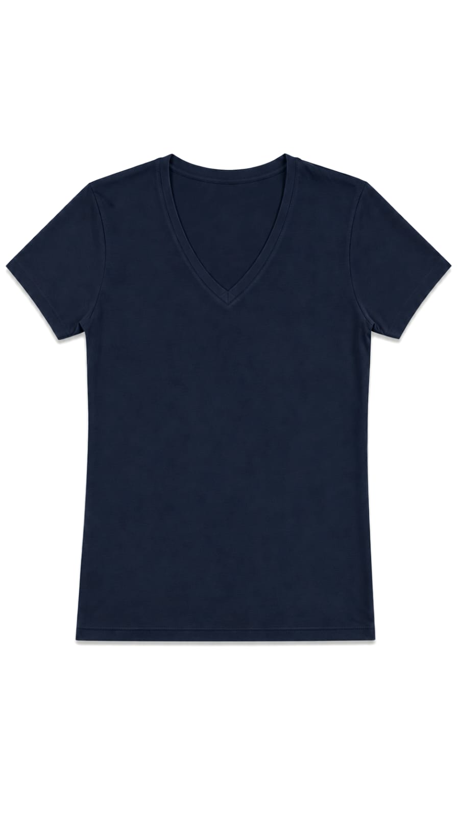 CAMISETA CUELLO EN V AZUL NAVY
