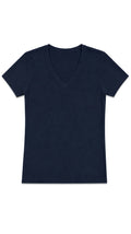 CAMISETA CUELLO EN V AZUL NAVY