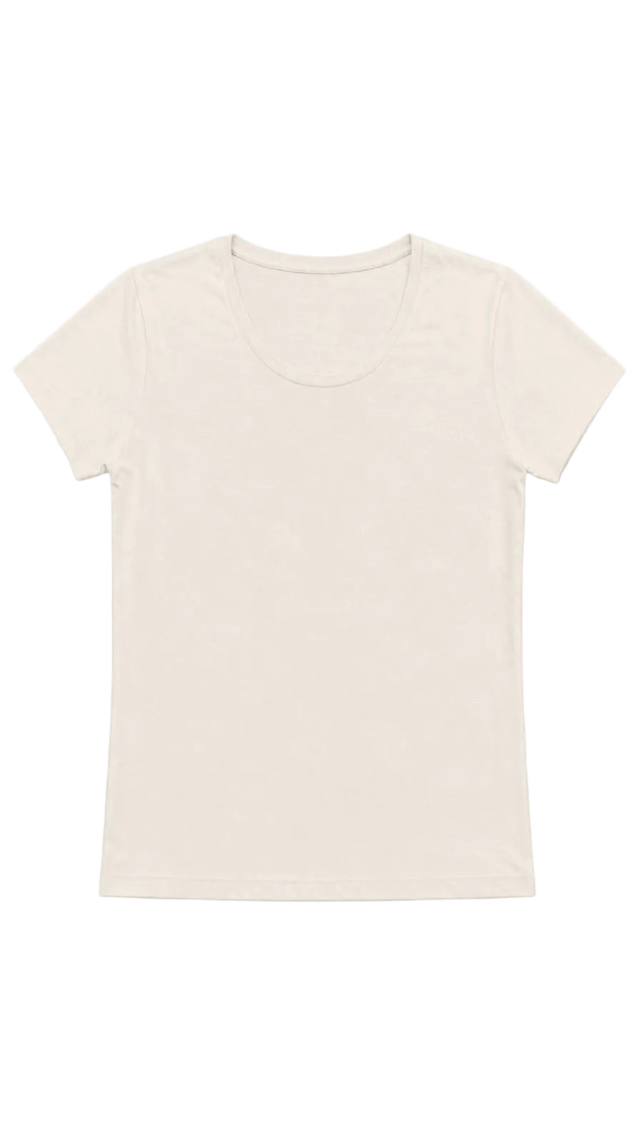 CAMISETA CUELLO REDONDO MARFIL