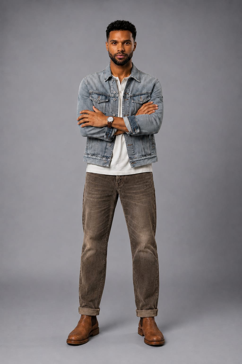 PANTALON CORDUROY TAUPE