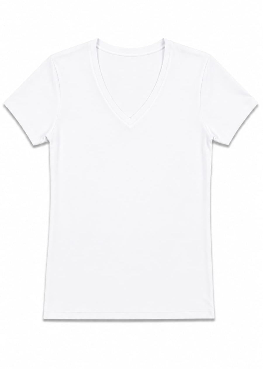 CAMISETA CUELLO EN V CHOCOLATE