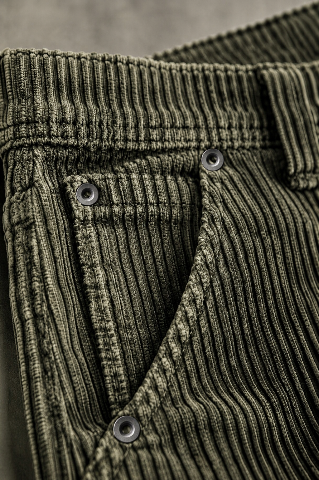 PANTALON CORDUROY VERDE OLIVA