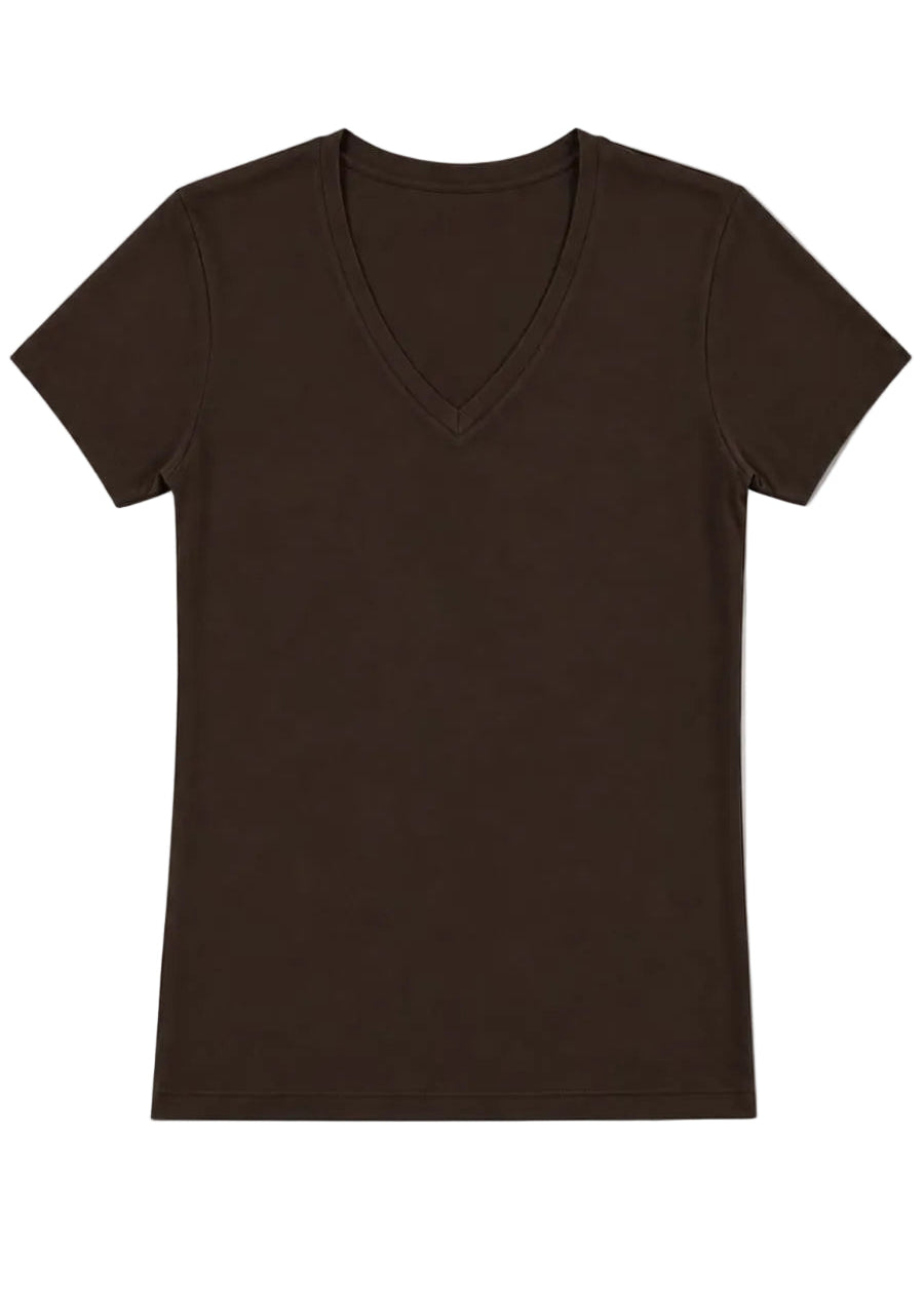 CAMISETA CUELLO EN V AZUL NAVY