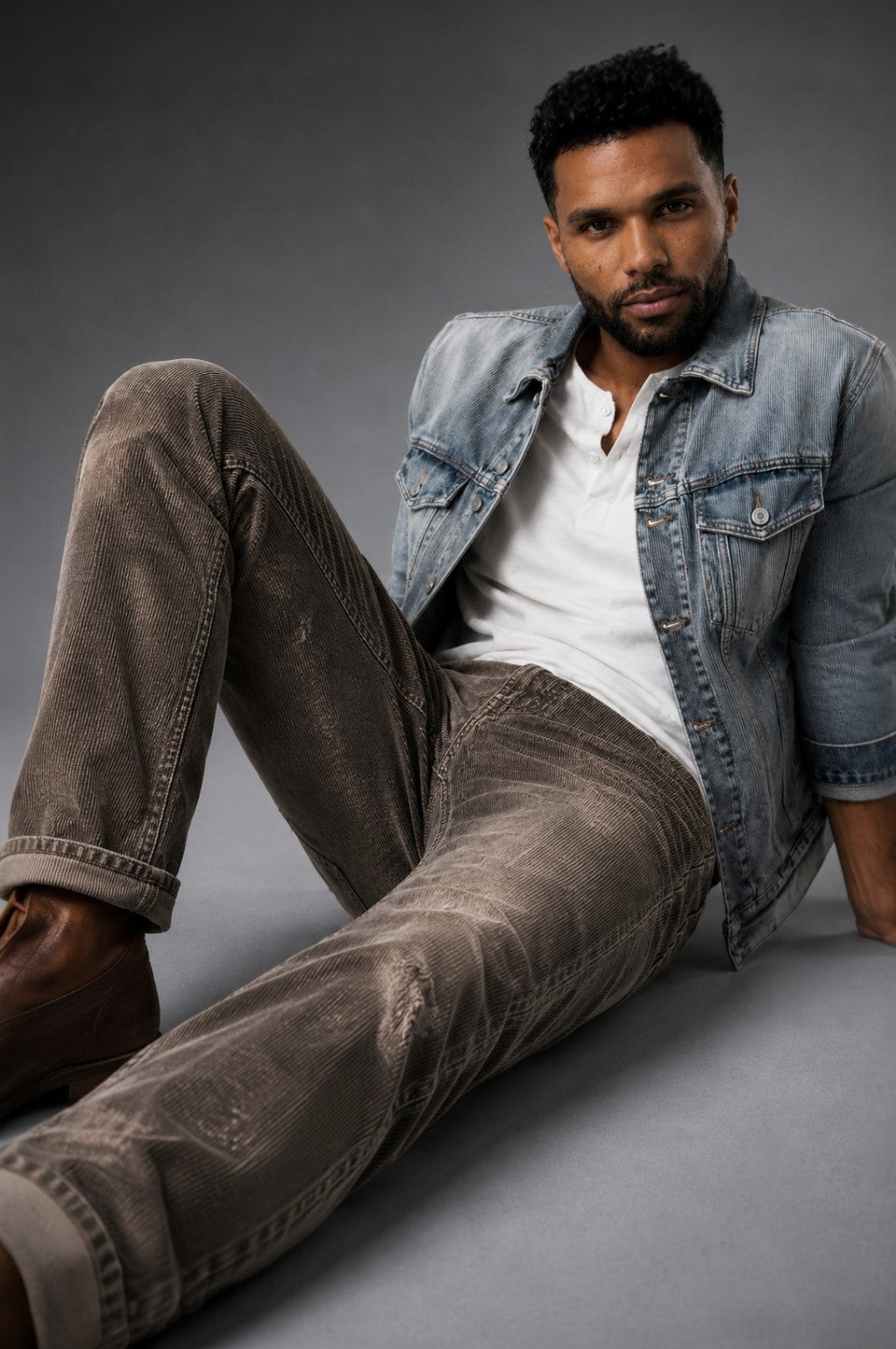 PANTALON CORDUROY TAUPE