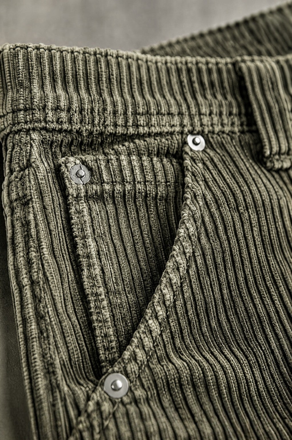 PANTALON CORDUROY VERDE OLIVA